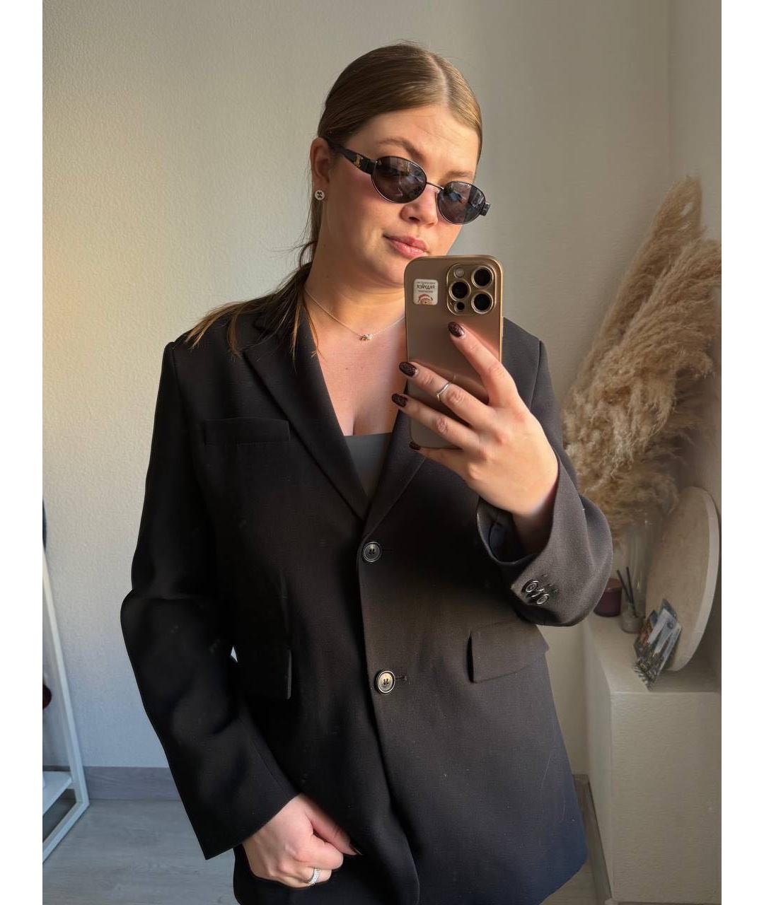 CELINE Черные металлические солнцезащитные очки, фото 6