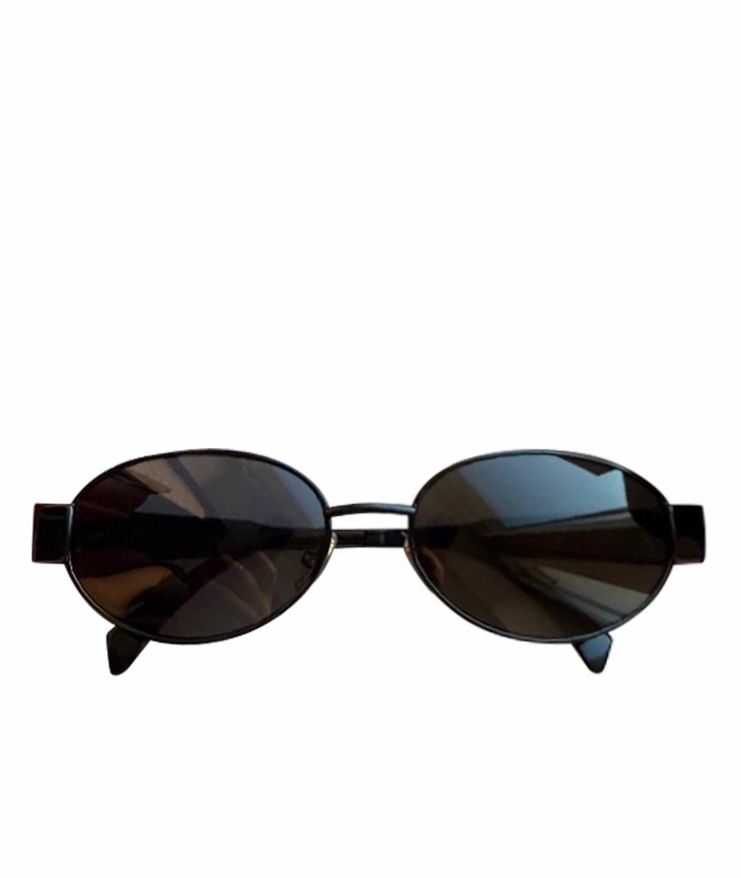 CELINE Черные металлические солнцезащитные очки, фото 1