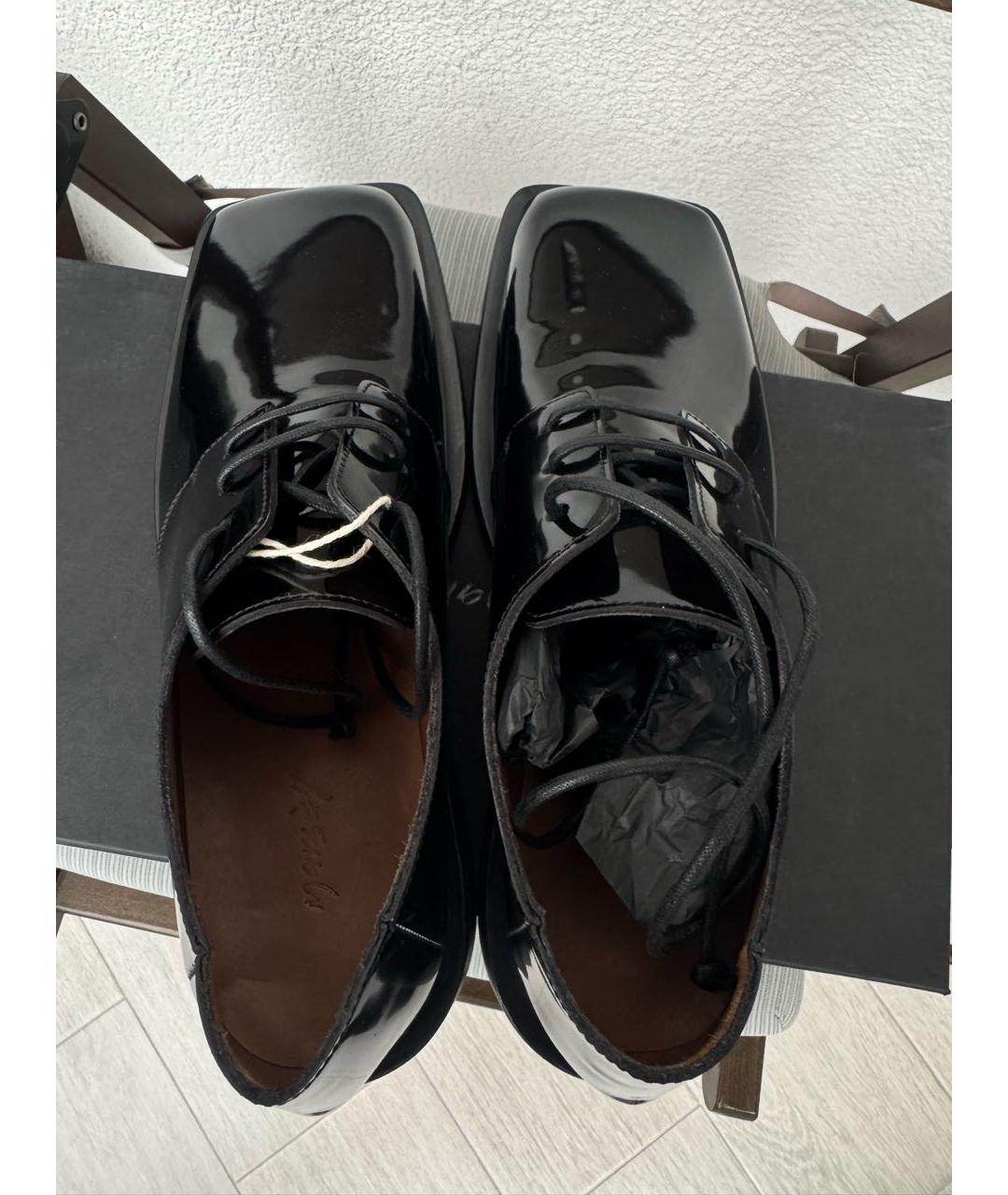 MARSELL Черные низкие ботинки из лакированной кожи, фото 3