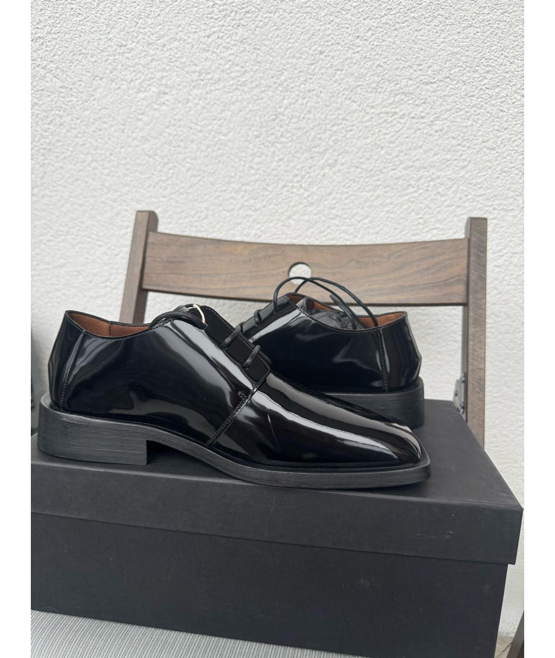 MARSELL Черные низкие ботинки из лакированной кожи, фото 8