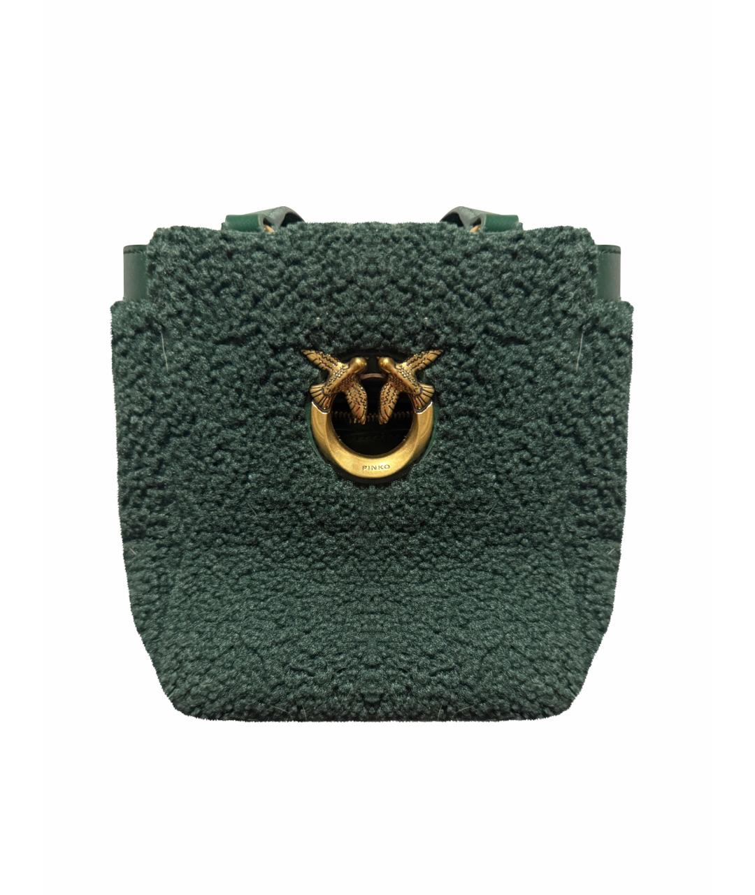 PINKO Зеленая тканевая сумка через плечо, фото 1