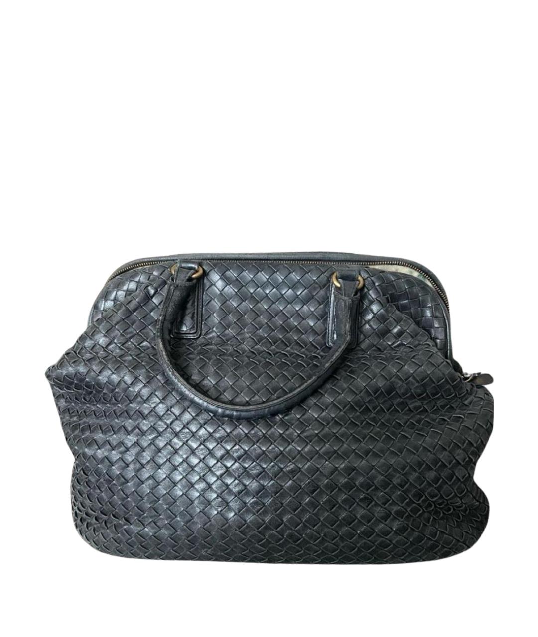 BOTTEGA VENETA Черная кожаная сумка тоут, фото 1