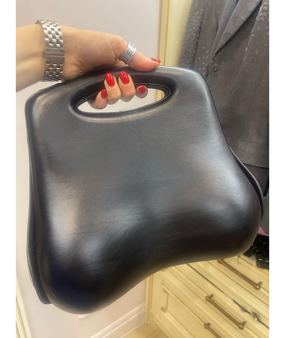 CHANEL Черная кожаная сумка с короткими ручками, фото 2