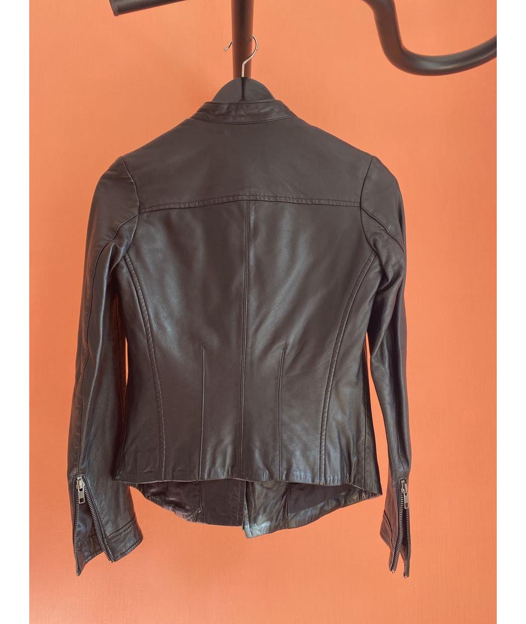 MUUBAA Черная кожаная куртка, фото 2