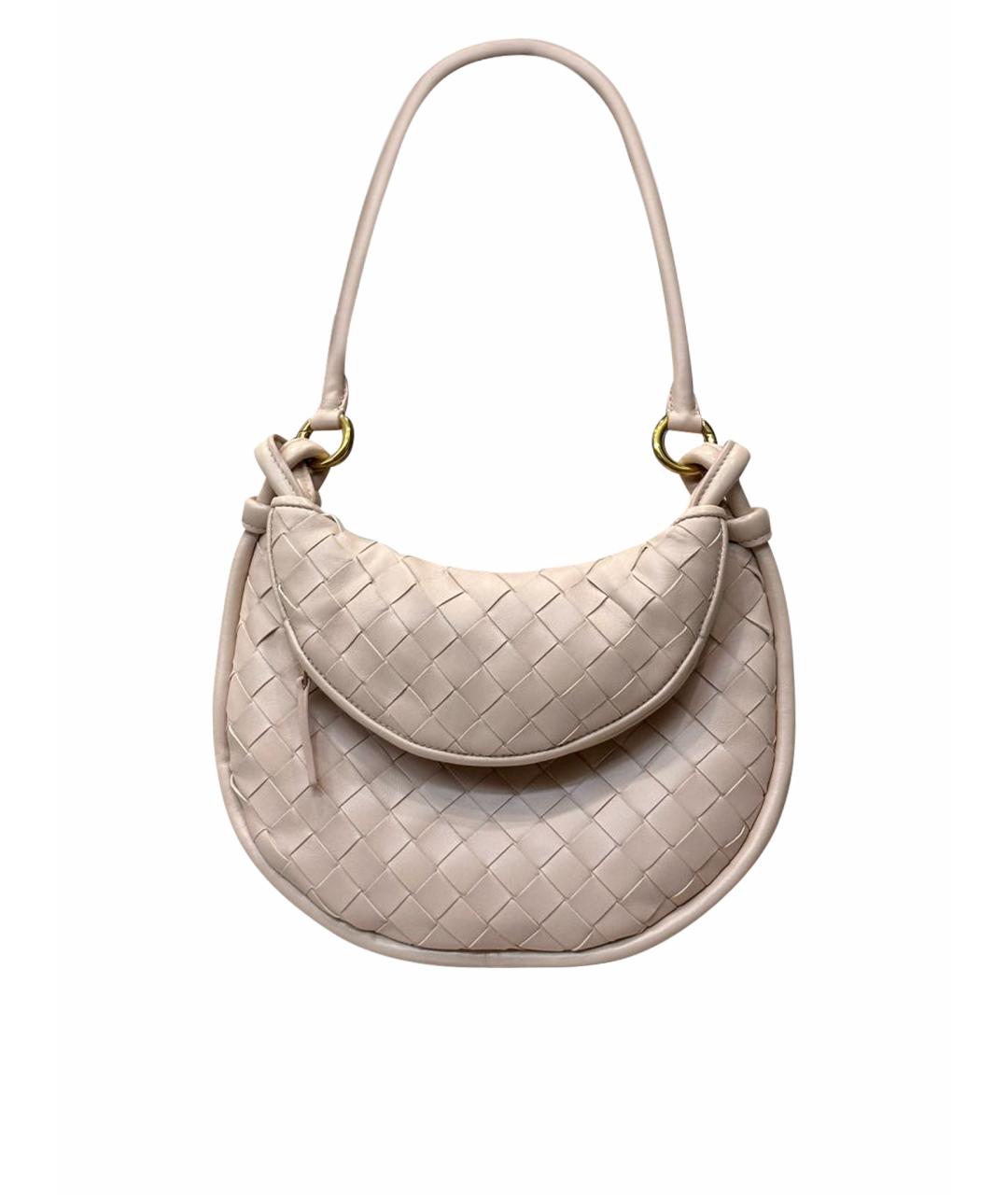 BOTTEGA VENETA Розовая кожаная сумка через плечо, фото 8