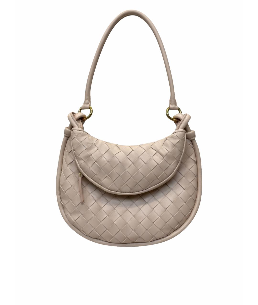 BOTTEGA VENETA Розовая кожаная сумка через плечо, фото 1