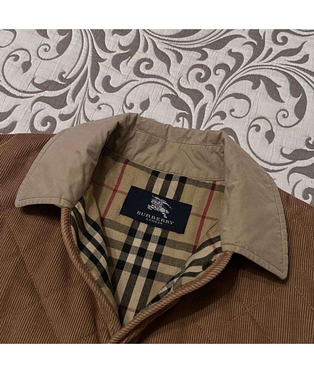 BURBERRY Горчичная хлопковая куртка, фото 3