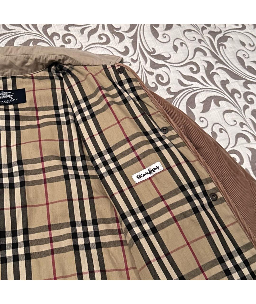 BURBERRY Горчичная хлопковая куртка, фото 6