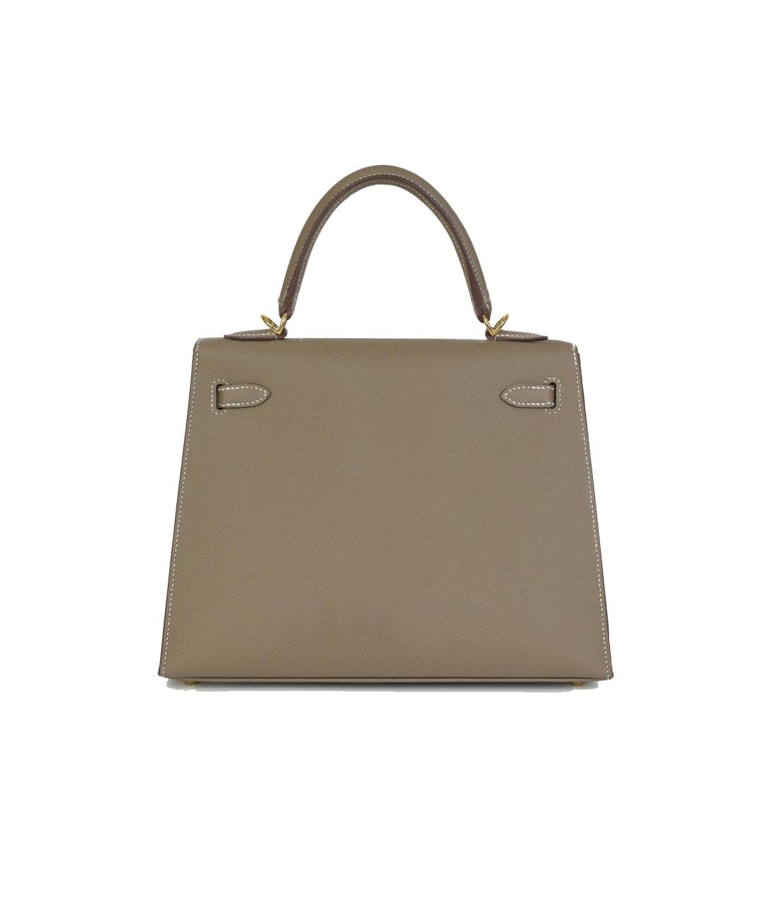 HERMES Коричневая кожаная сумка через плечо, фото 3