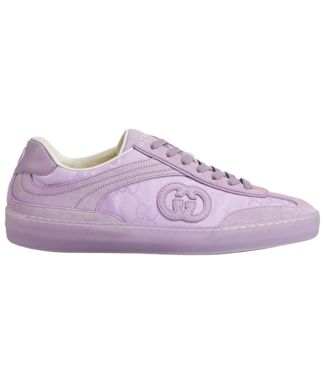GUCCI Фиолетовые замшевые кеды, фото 1