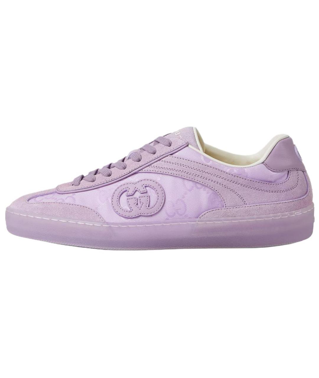 GUCCI Фиолетовые замшевые кеды, фото 2