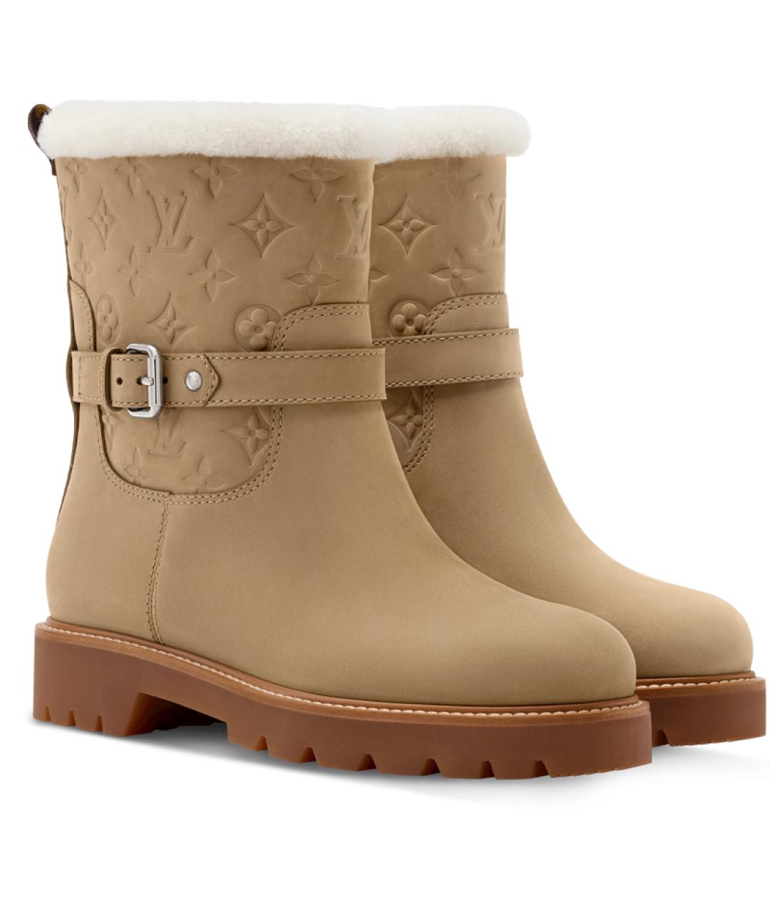 LOUIS VUITTON Коричневые замшевые ботинки, фото 3