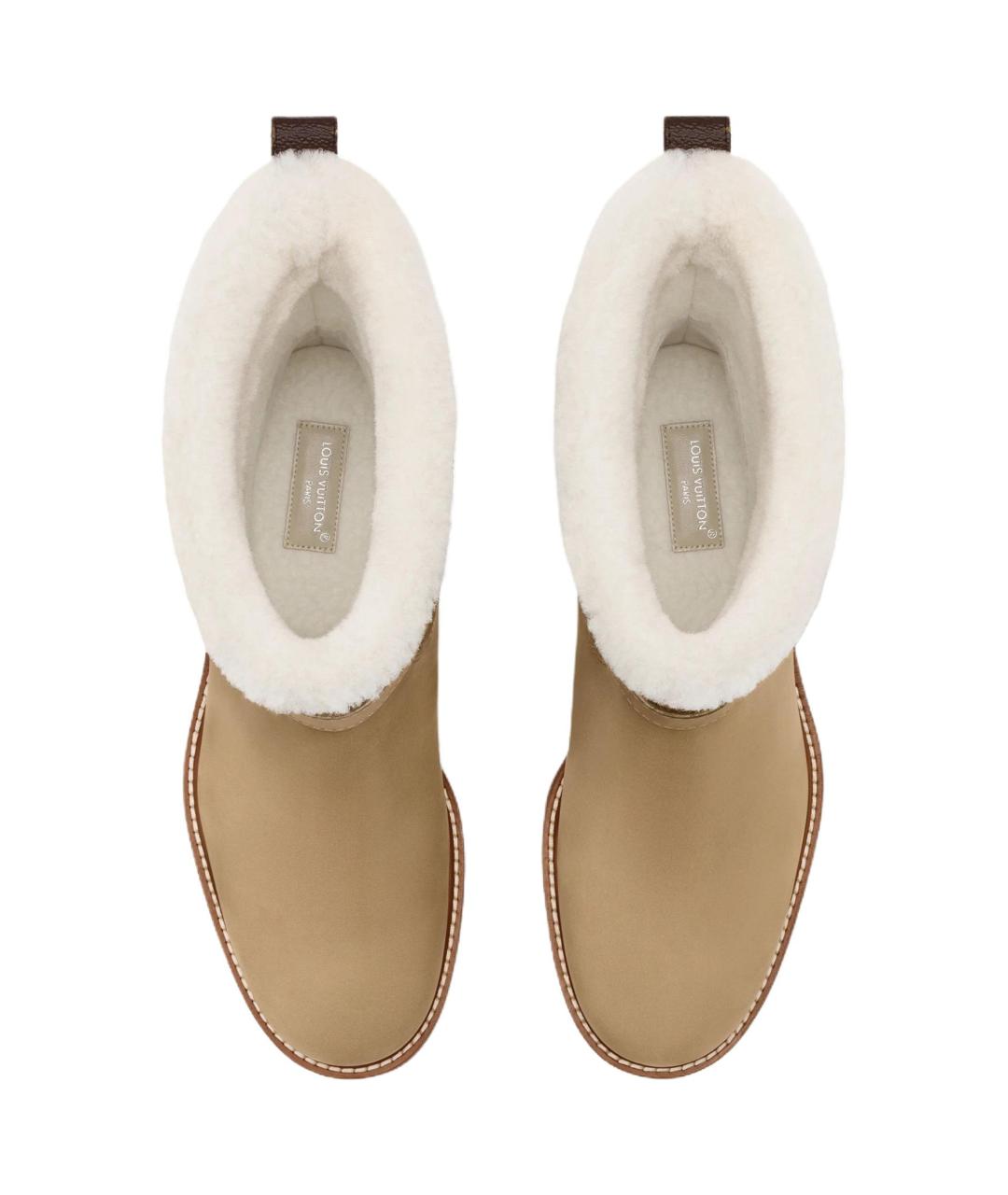 LOUIS VUITTON Коричневые замшевые ботинки, фото 4