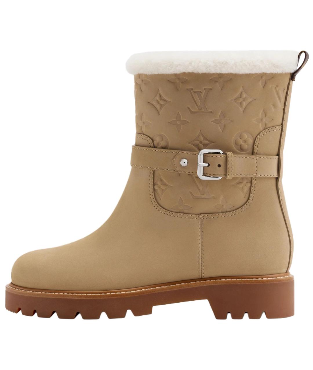 LOUIS VUITTON Коричневые замшевые ботинки, фото 2