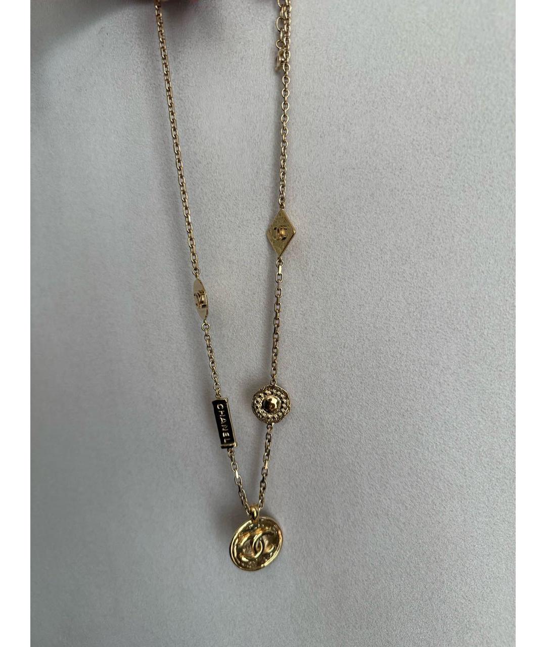 CHANEL Золотое металлическое колье, фото 2