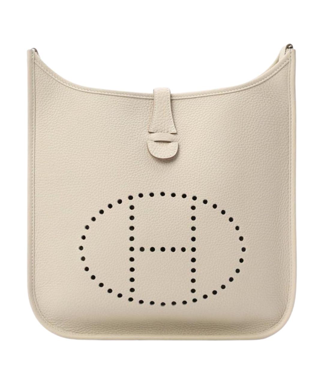 HERMES Бежевая кожаная сумка через плечо, фото 1