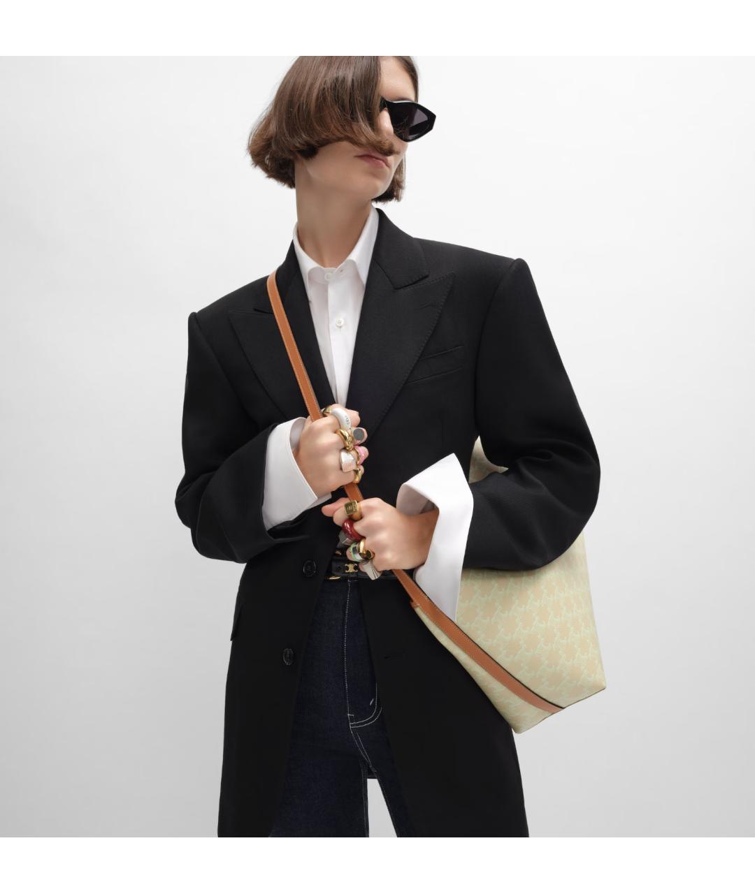 CELINE Зеленая сумка через плечо, фото 4