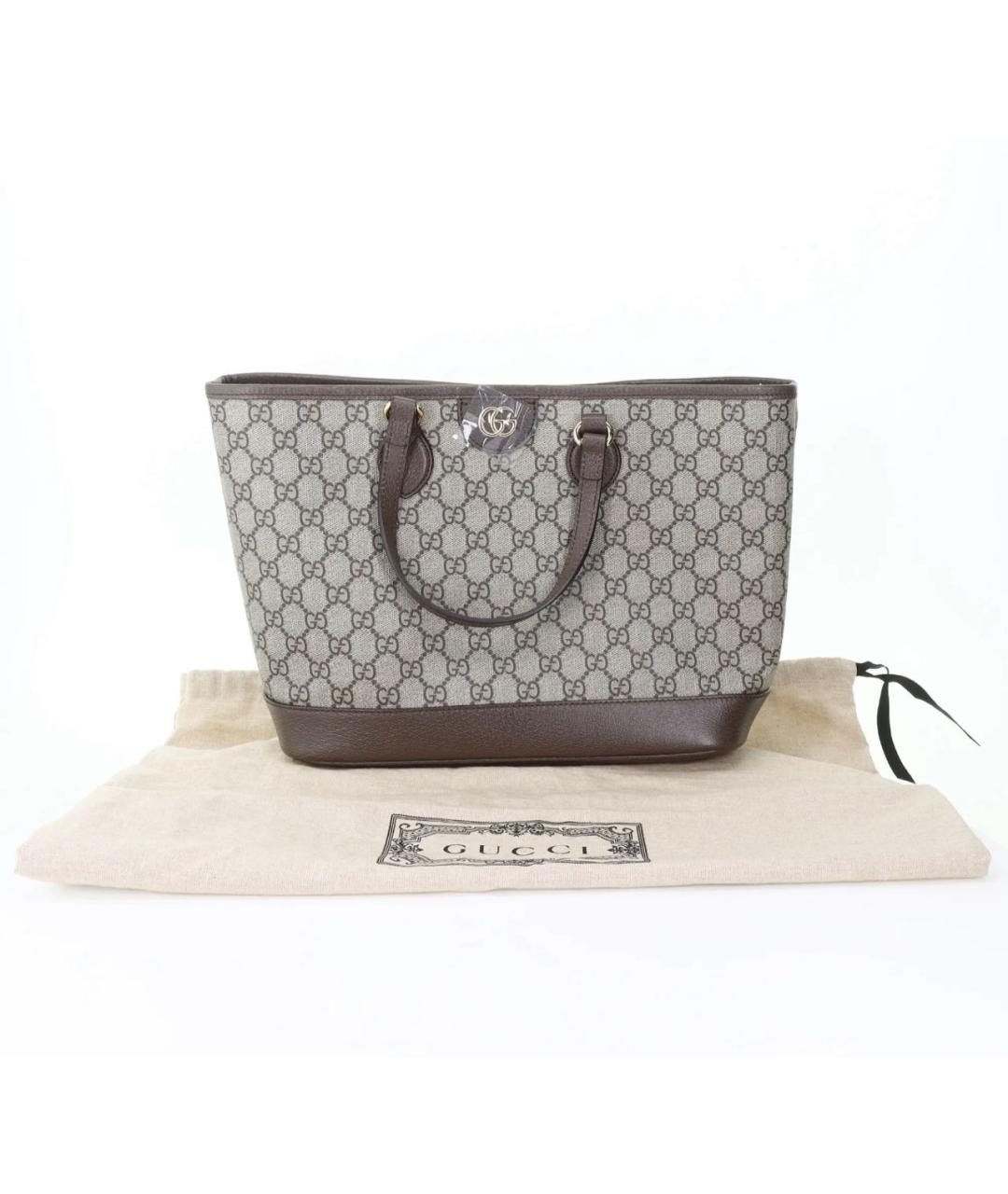 GUCCI Бежевая сумка тоут, фото 5