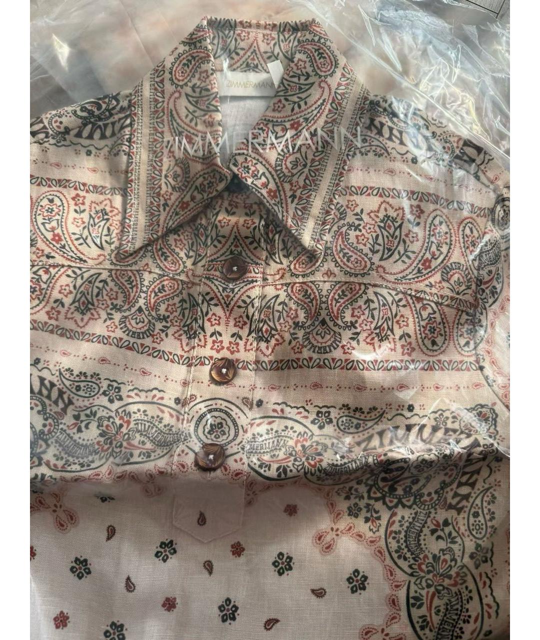 ZIMMERMANN Коричневое льняное платье, фото 3