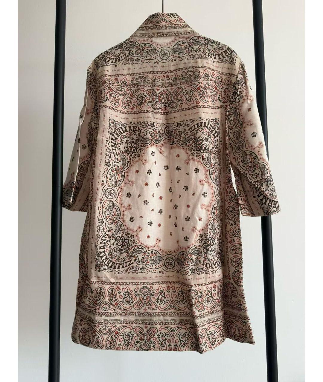 ZIMMERMANN Коричневое льняное платье, фото 6