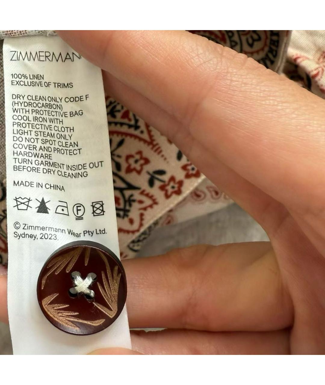 ZIMMERMANN Коричневое льняное платье, фото 5