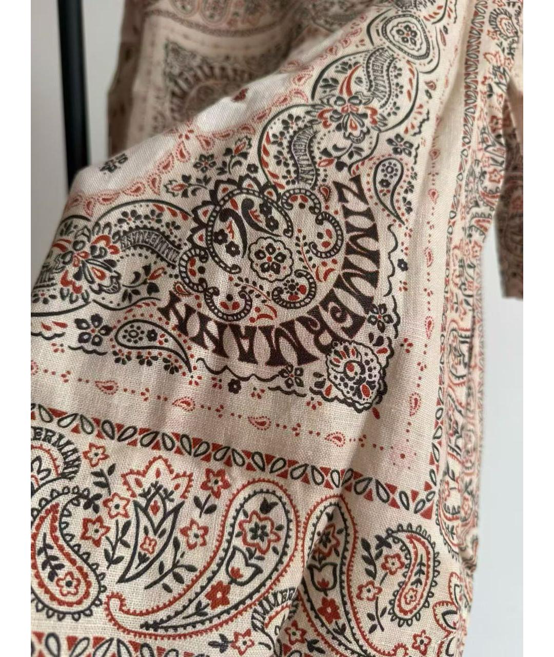 ZIMMERMANN Коричневое льняное платье, фото 7