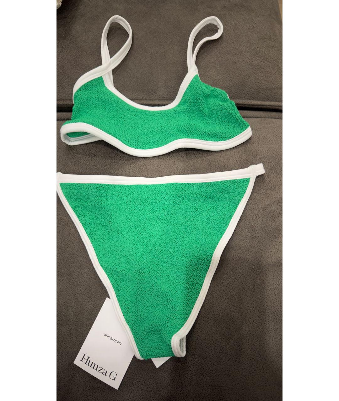 HUNZA G Зеленый полиамидовый купальник, фото 6