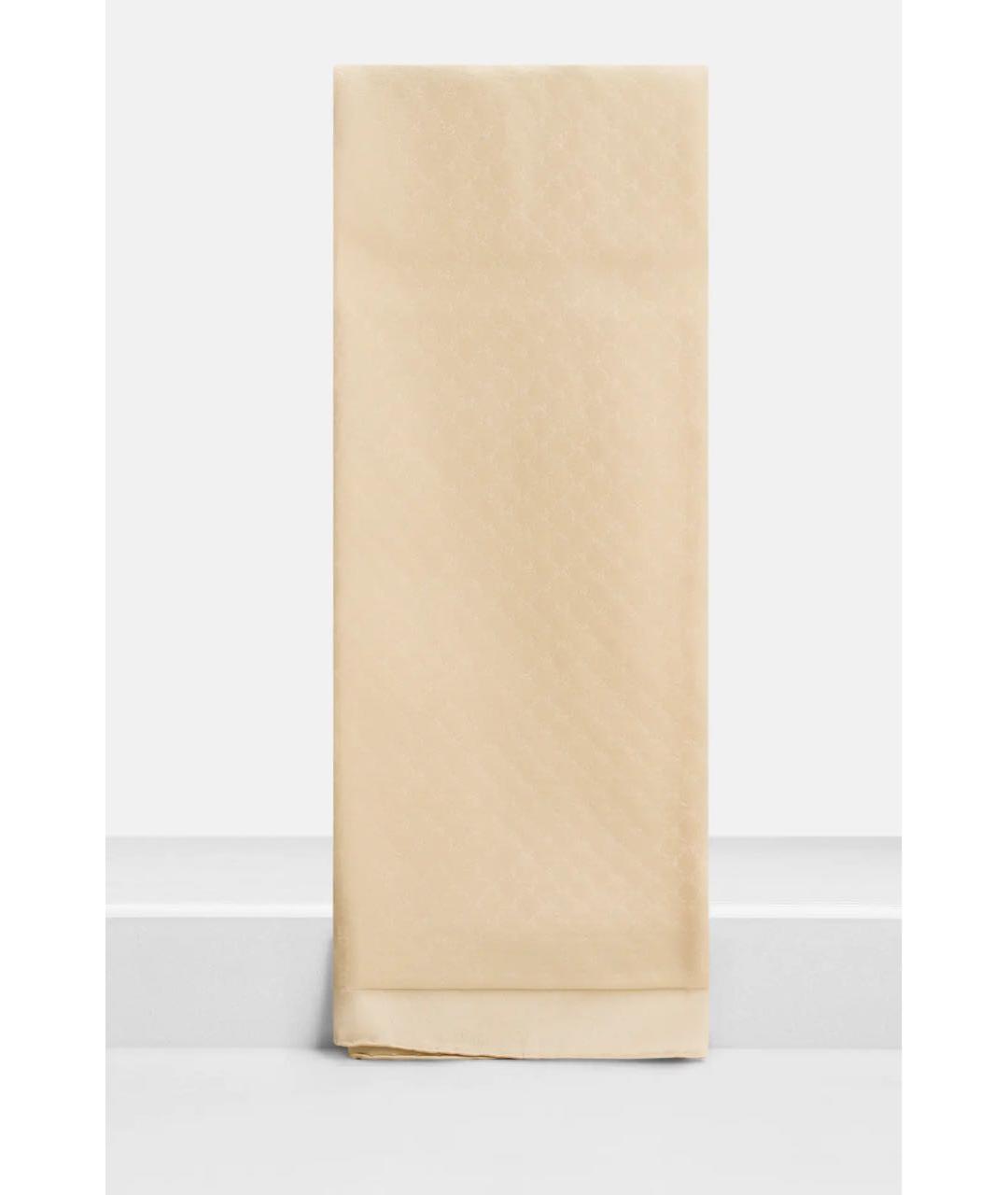 MOSCHINO Бежевый шелковый платок, фото 6