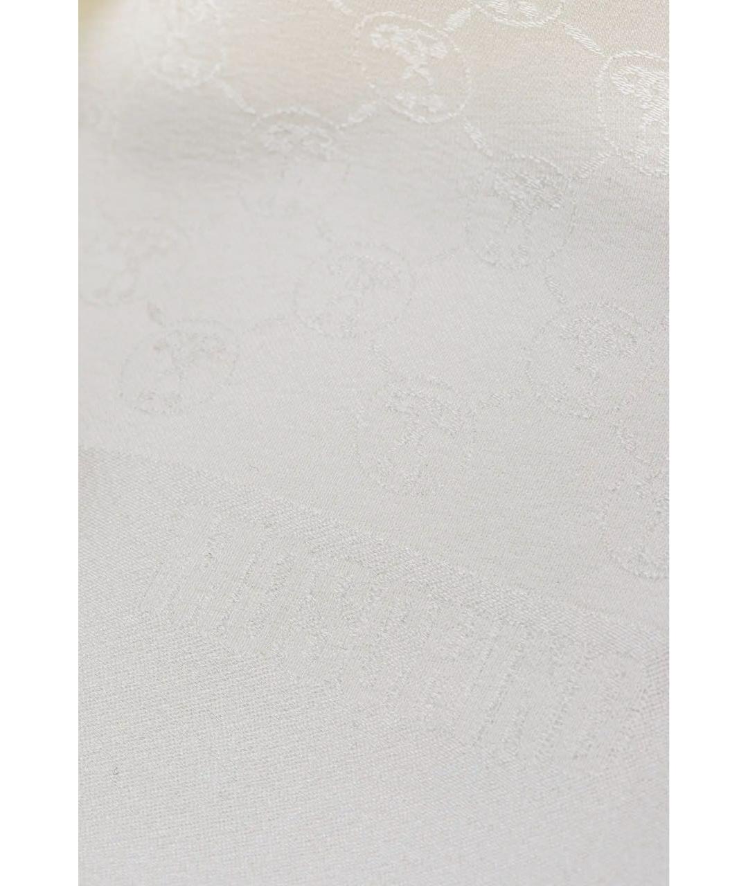 MOSCHINO Белый шелковый платок, фото 2