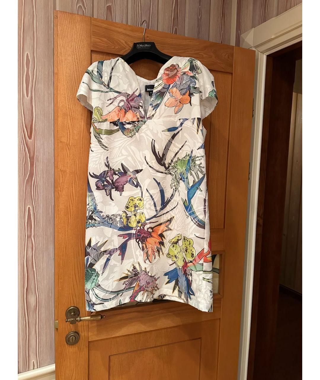 JUST CAVALLI Мульти хлопковое коктейльное платье, фото 5