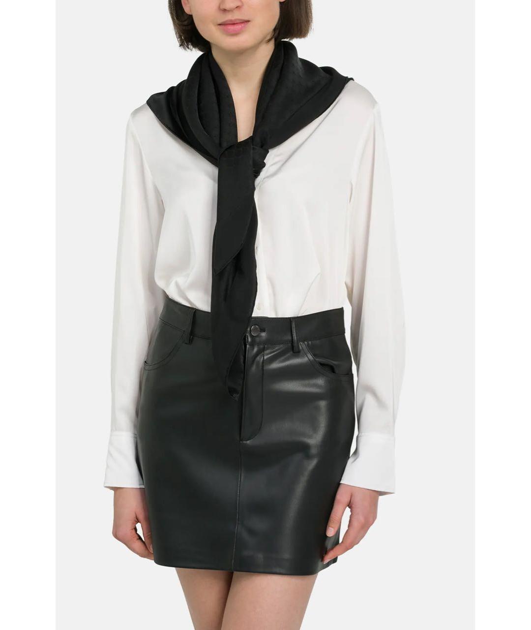 MOSCHINO Черный шелковый платок, фото 3