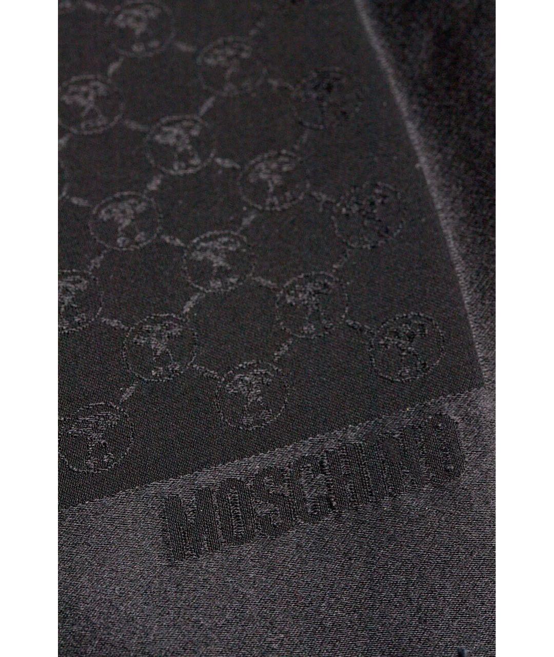 MOSCHINO Черный шелковый платок, фото 2