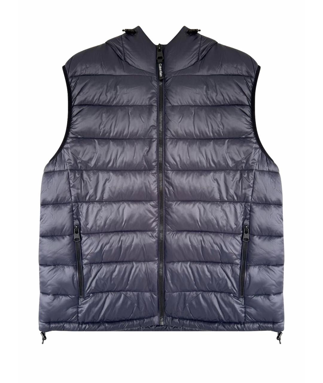 CALVIN KLEIN Темно-синий полиэстеровый жилет, фото 1