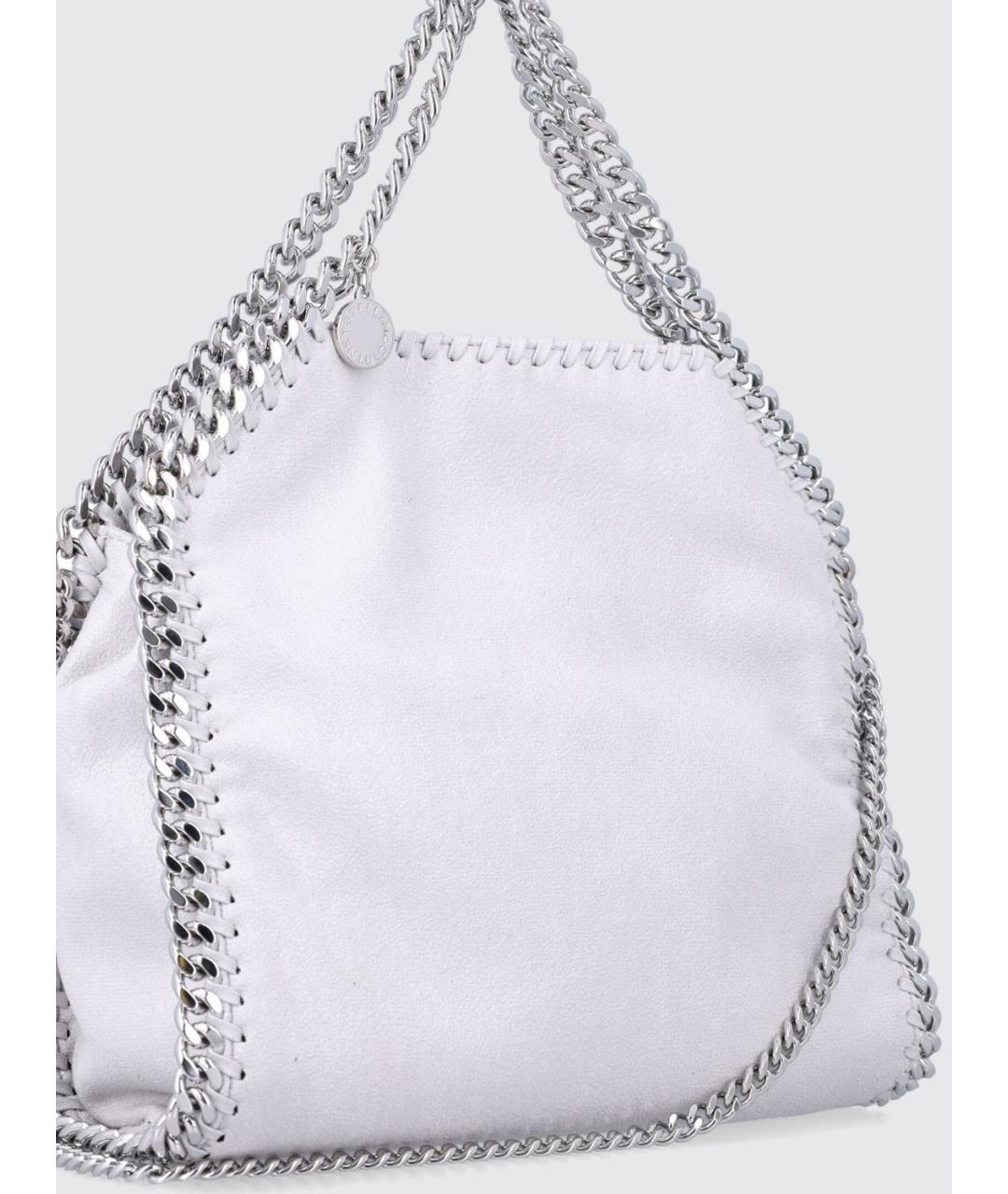 STELLA MCCARTNEY Серая синтетическая сумка с короткими ручками, фото 3