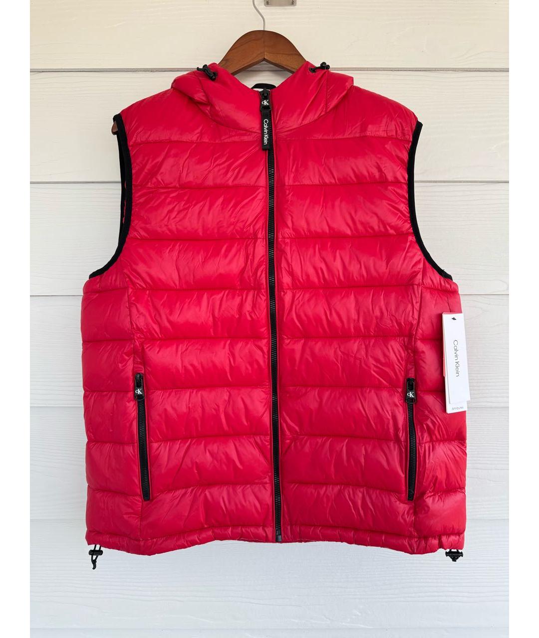 CALVIN KLEIN Красный полиэстеровый жилет, фото 9
