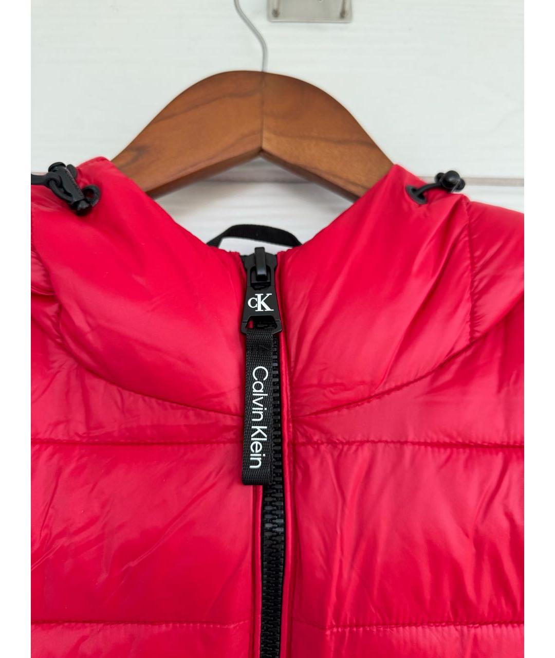 CALVIN KLEIN Красный полиэстеровый жилет, фото 5