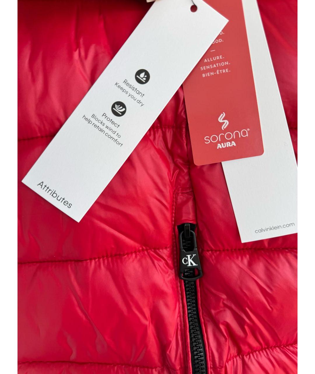 CALVIN KLEIN Красный полиэстеровый жилет, фото 4