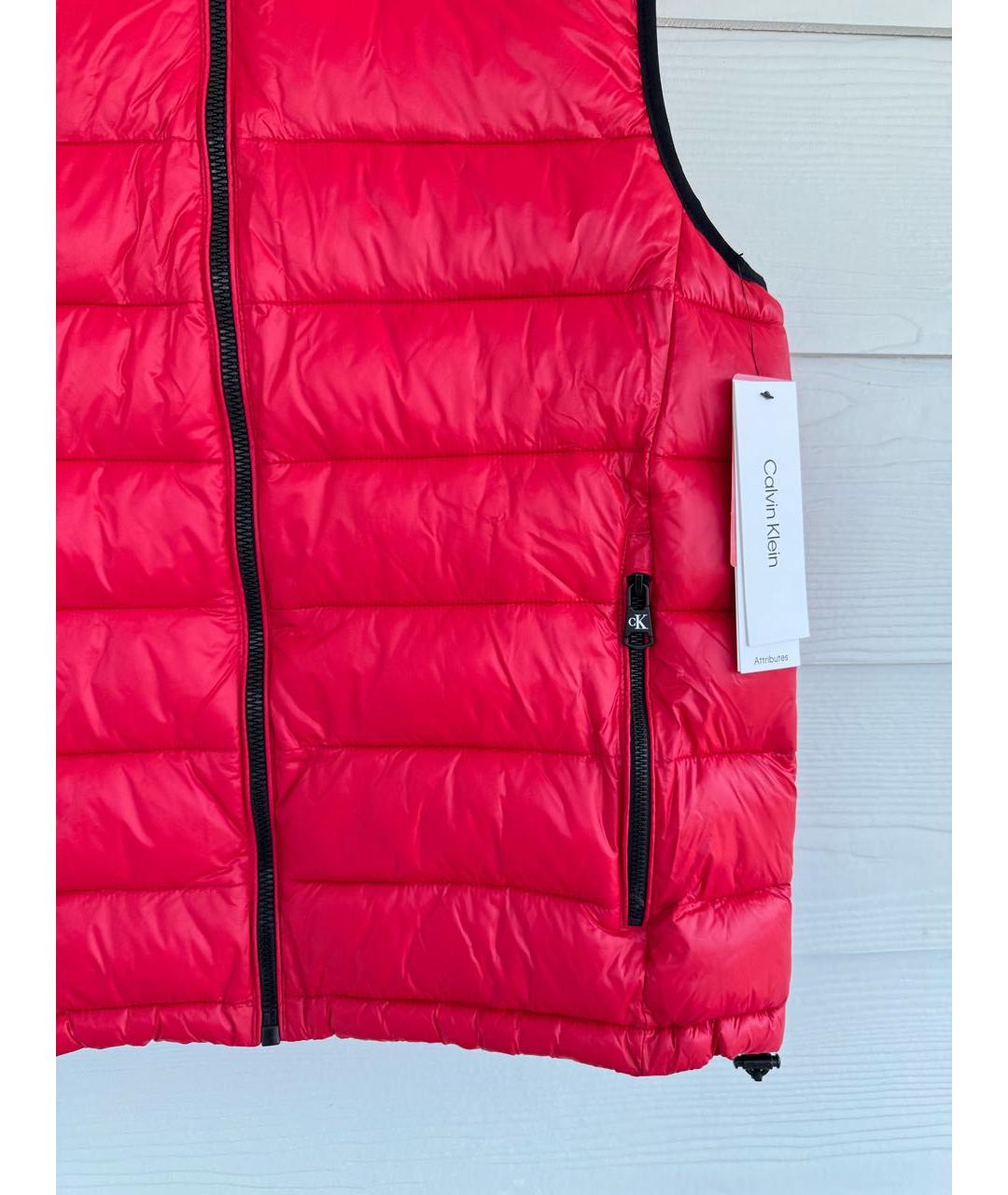 CALVIN KLEIN Красный полиэстеровый жилет, фото 3