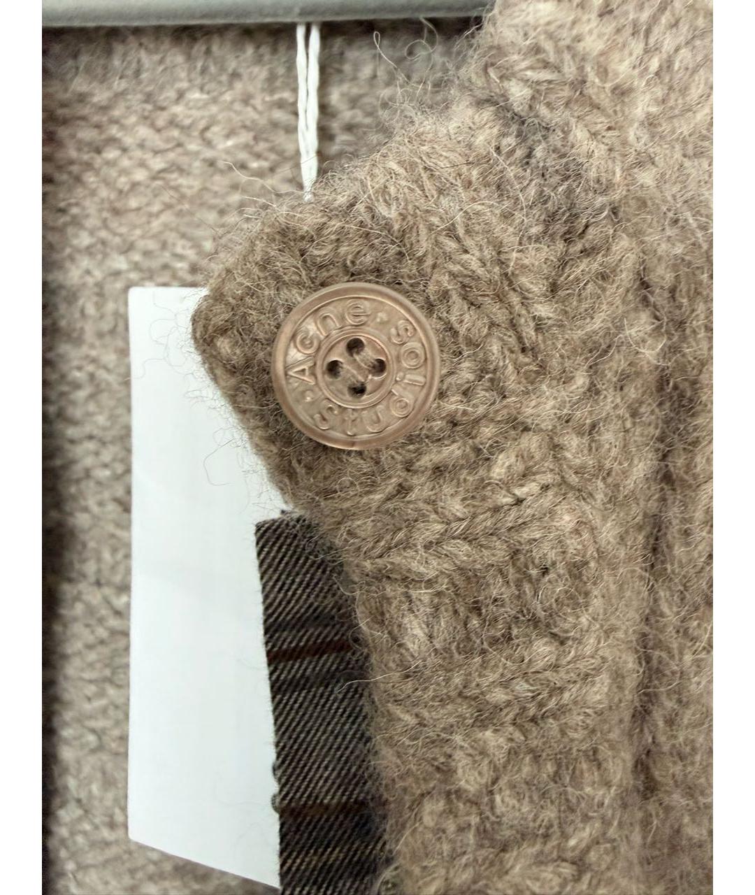 ACNE STUDIOS Коричневый шерстяной кардиган, фото 7