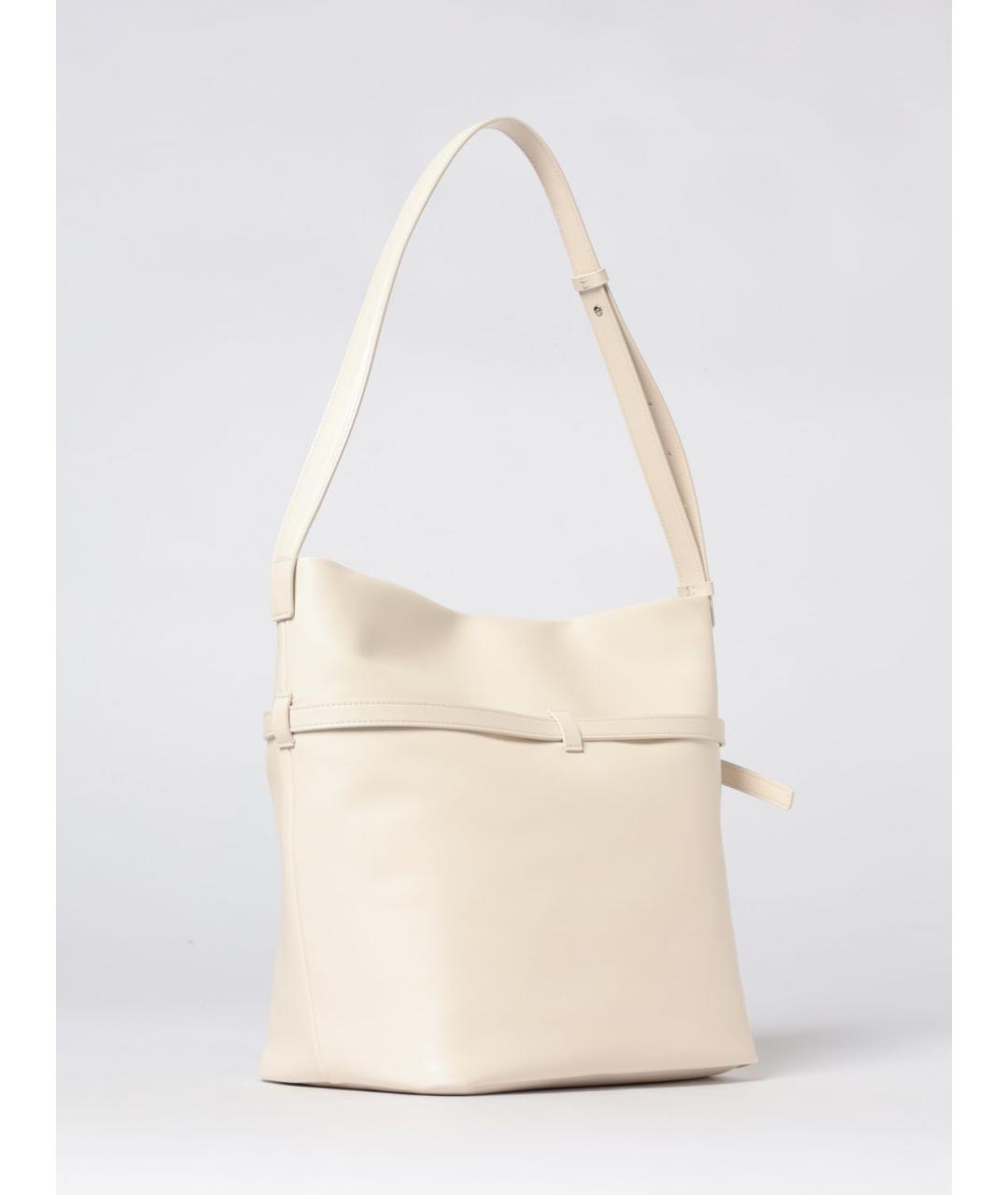 EMPORIO ARMANI Серая кожаная сумка через плечо, фото 2