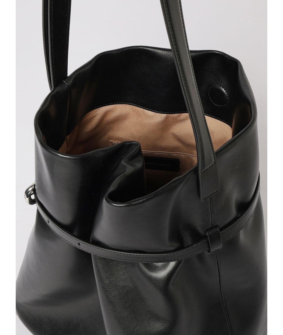 EMPORIO ARMANI Черная кожаная сумка через плечо, фото 3