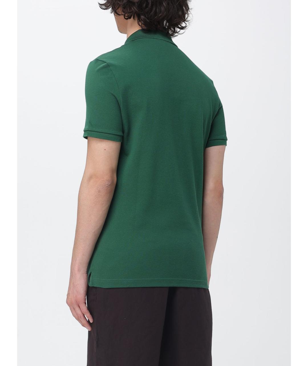 LACOSTE Зеленые хлопковое поло с коротким рукавом, фото 2