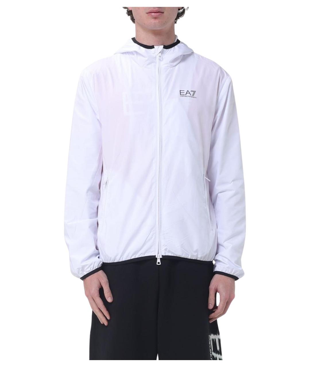 EA7 Белая полиэстеровая куртка, фото 1