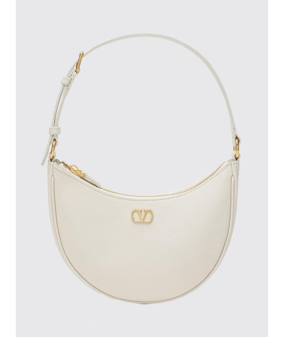 VALENTINO Бежевая кожаная сумка через плечо, фото 5