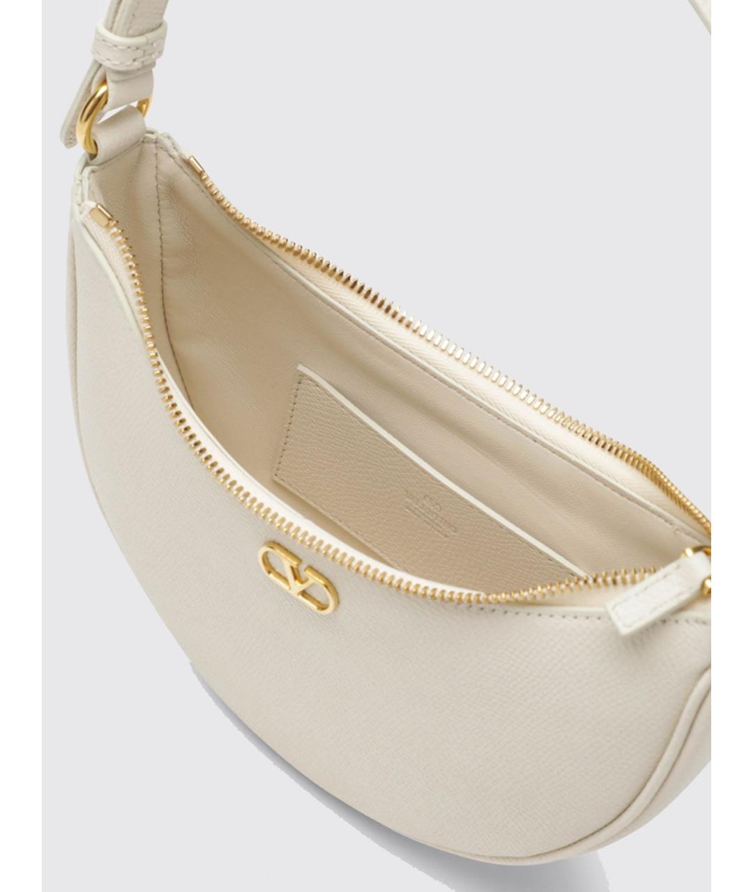 VALENTINO Бежевая кожаная сумка через плечо, фото 4