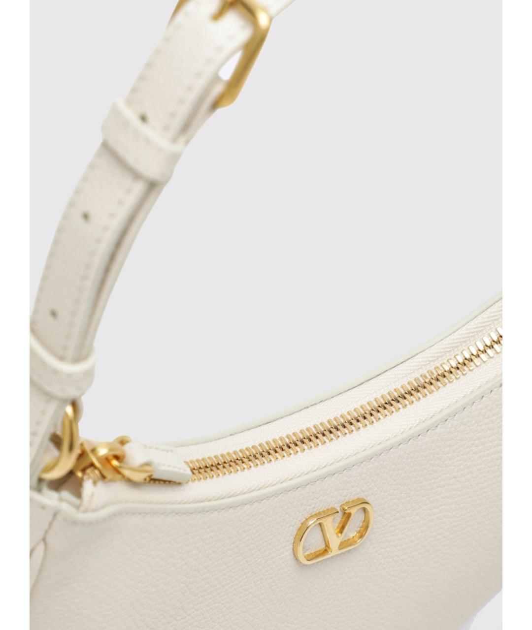 VALENTINO Бежевая кожаная сумка через плечо, фото 3