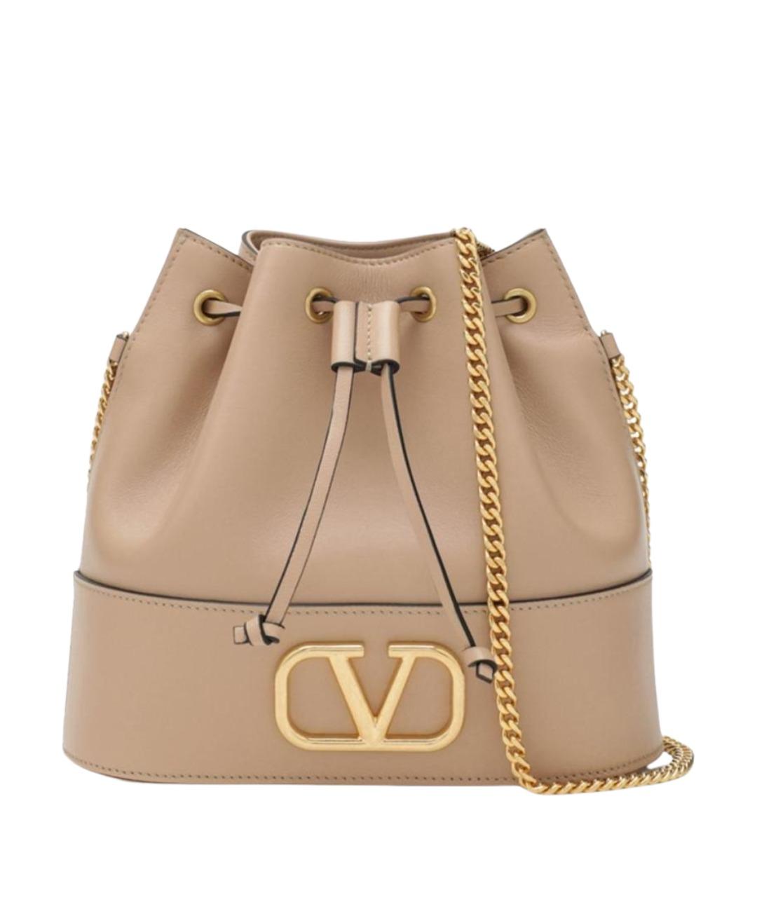 VALENTINO Розовая кожаная сумка тоут, фото 1