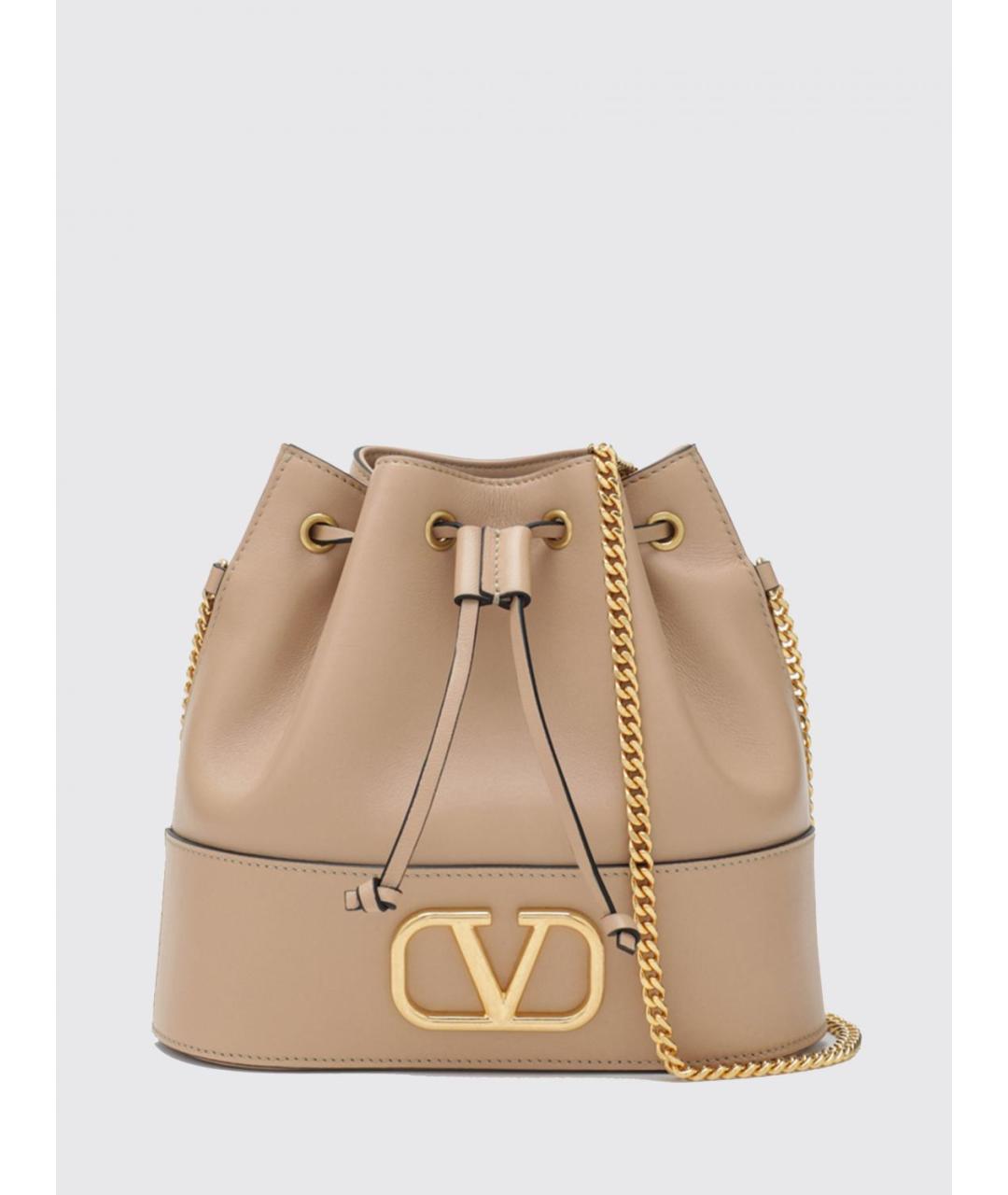 VALENTINO Розовая кожаная сумка тоут, фото 5