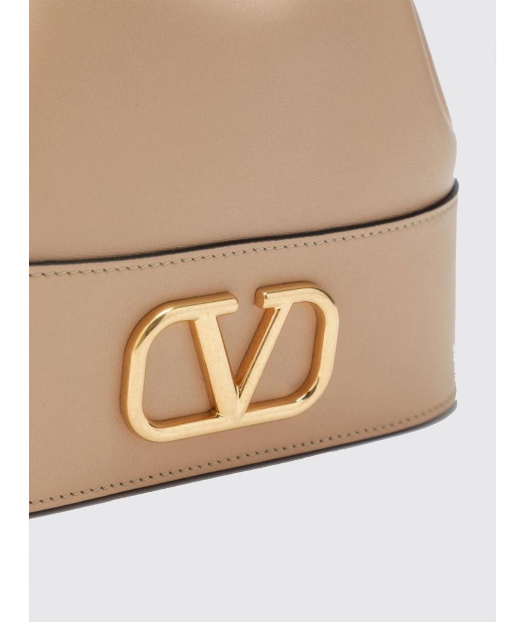 VALENTINO Розовая кожаная сумка тоут, фото 3