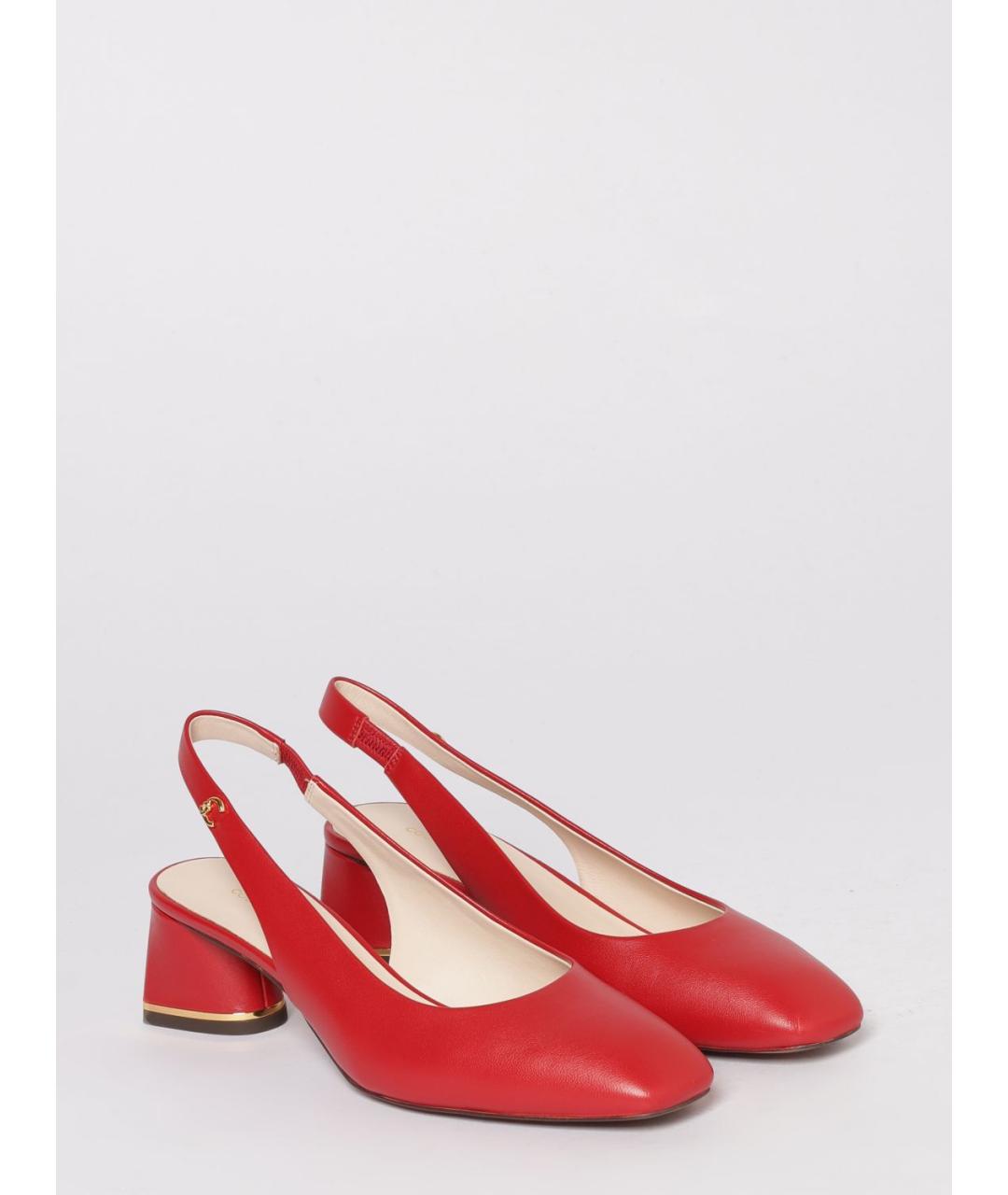 COCCINELLE Красные кожаные туфли, фото 2